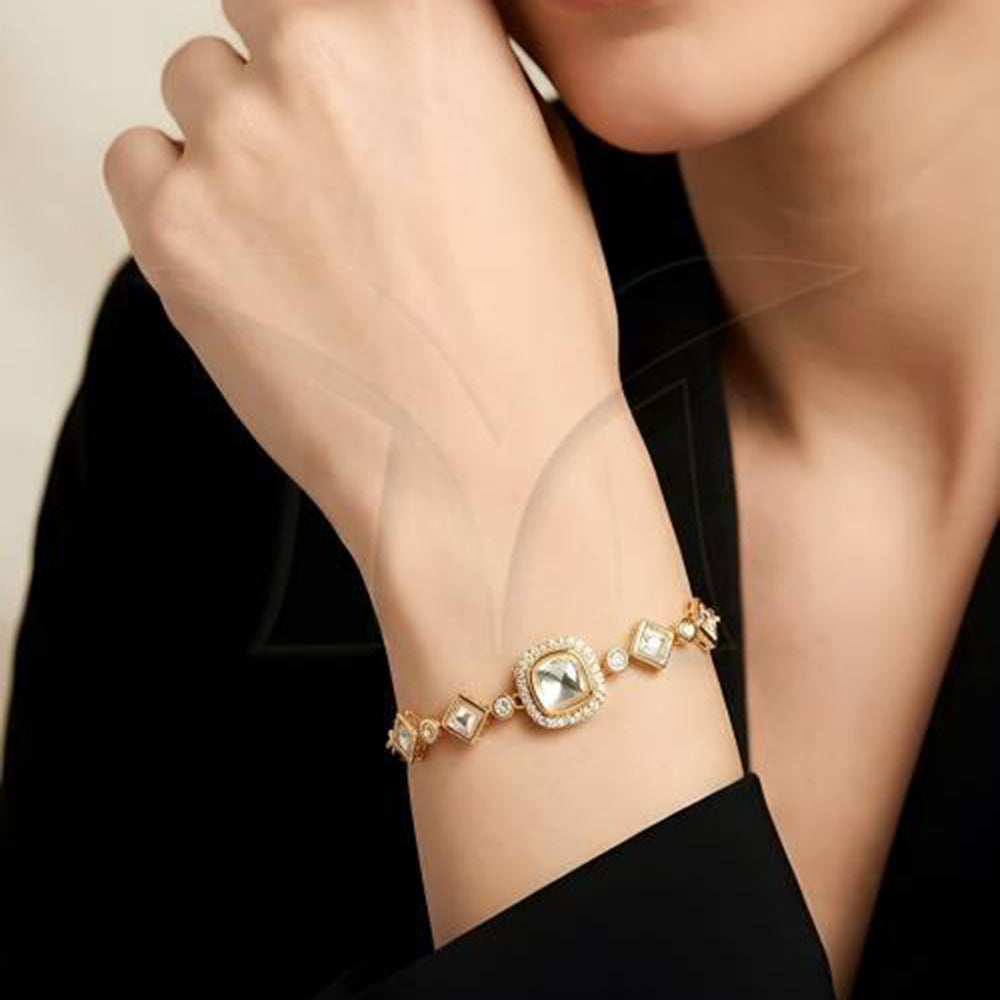 Everlasting Quality Jewels Royal Polki Kundan Stone Bracelet