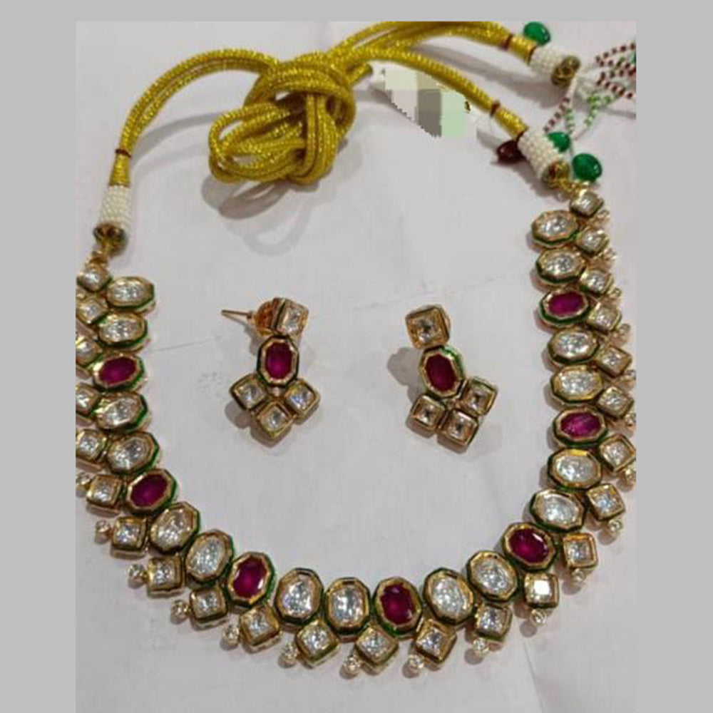 FS Collection Gold Plated Crystal Stone Necklace Set