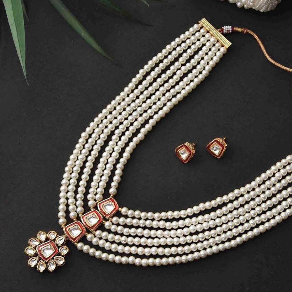FS Collection Gold Plated Long Necklace Set