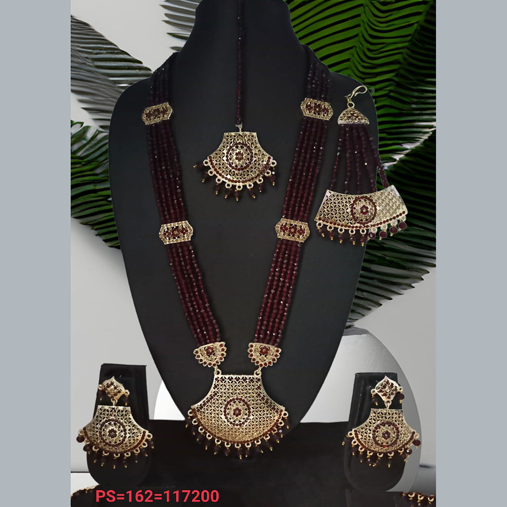 FS Collection Gold Plated Austrian Stone Necklace Set