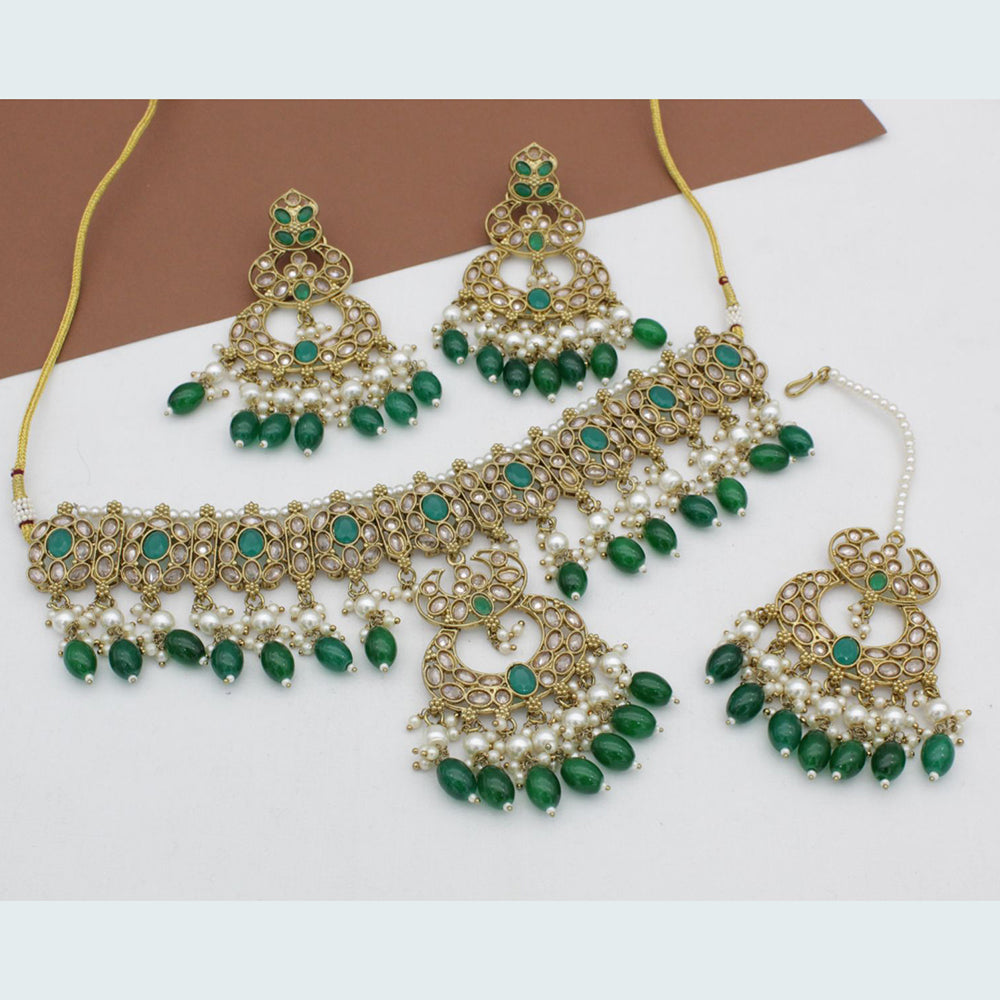 FS Collection Gold Plated Necklace Set