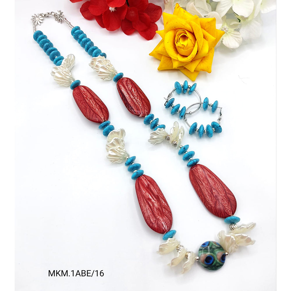 FS Collection Silver Plated Long Necklace Set