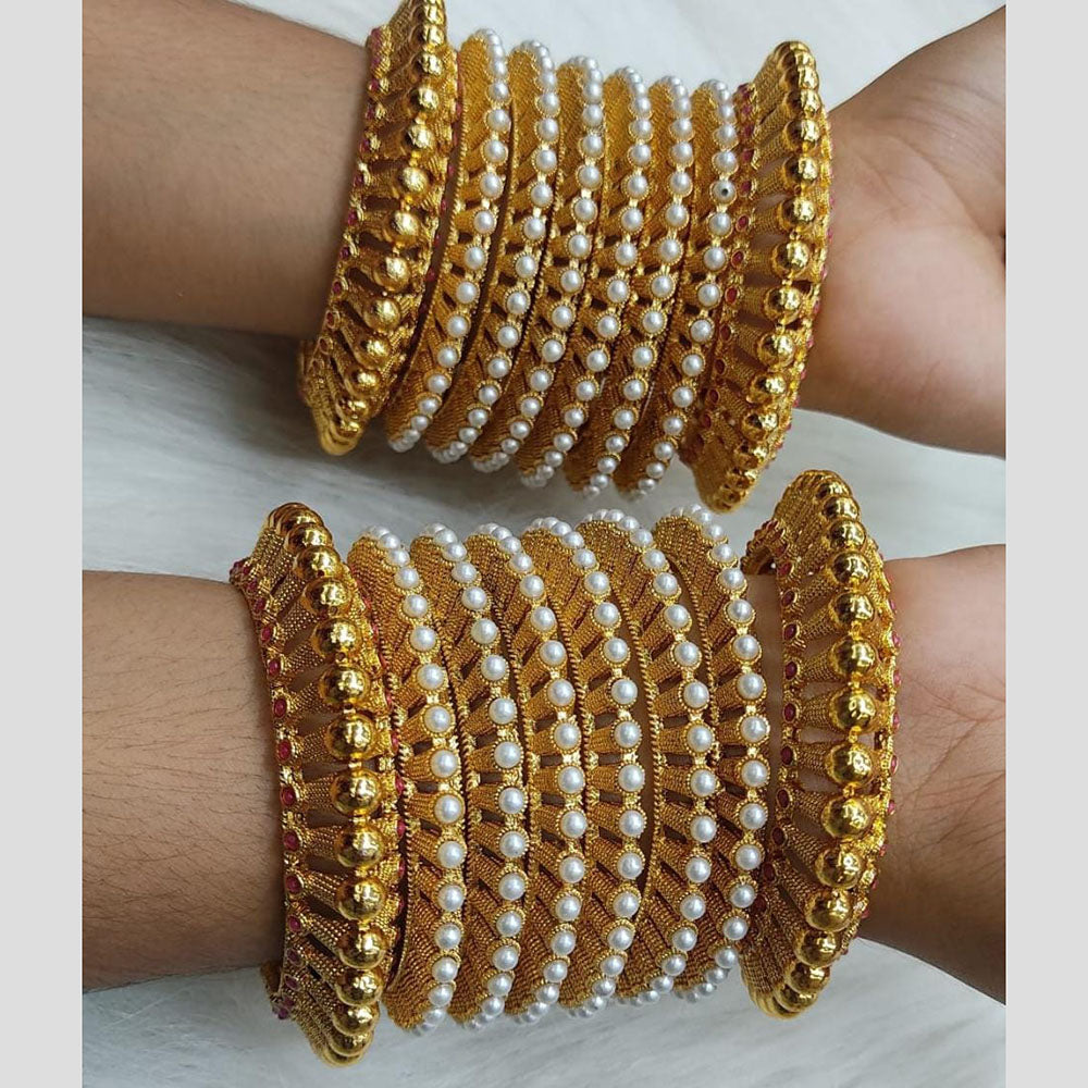 FS Collection Gold Plated Bangles Set