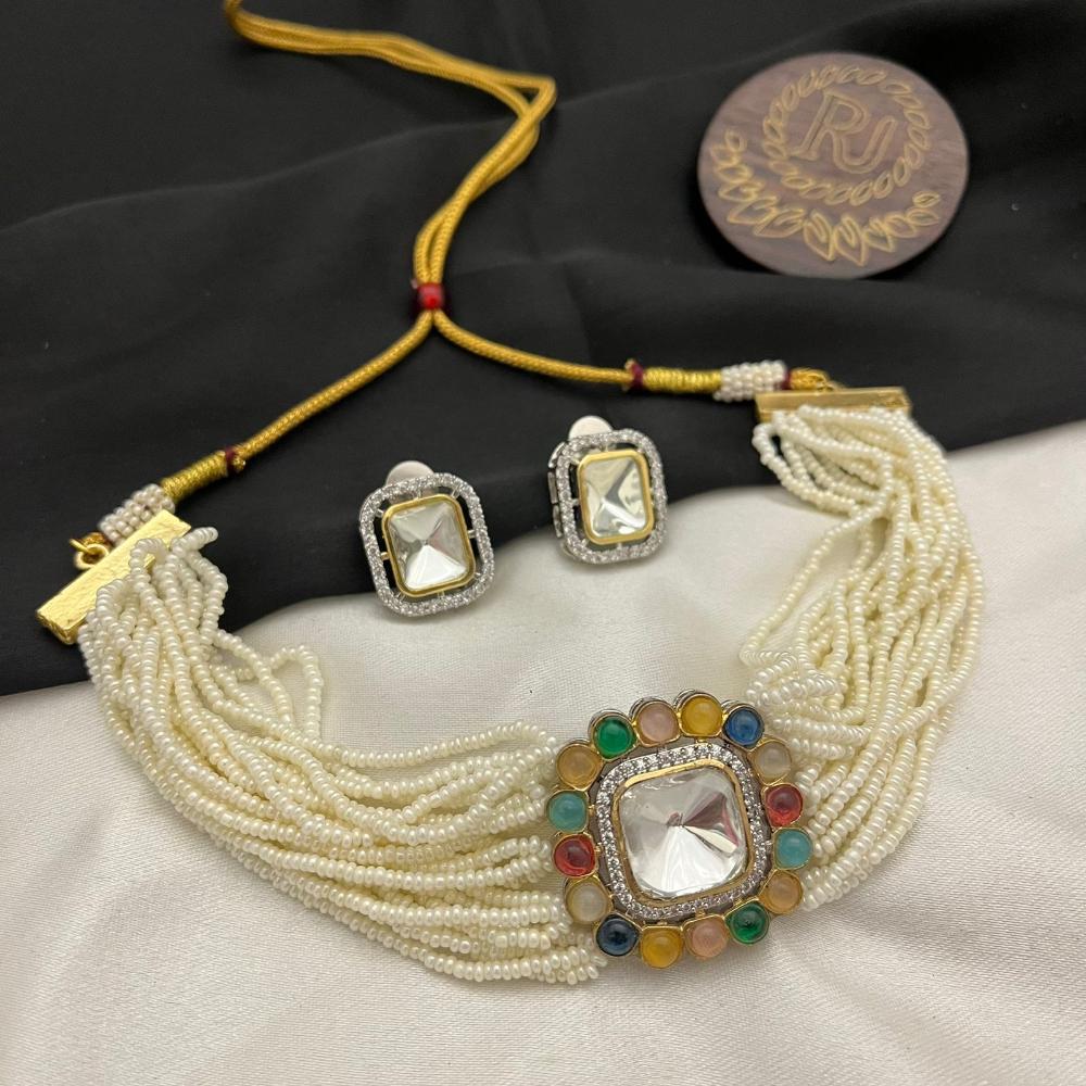 FS Collection Gold Plated Necklace Set