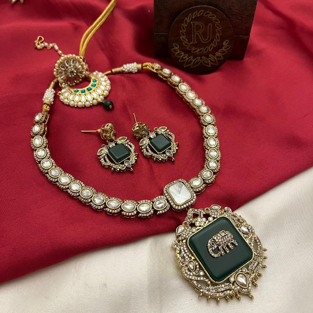 FS Collection Gold Plated Necklace Set