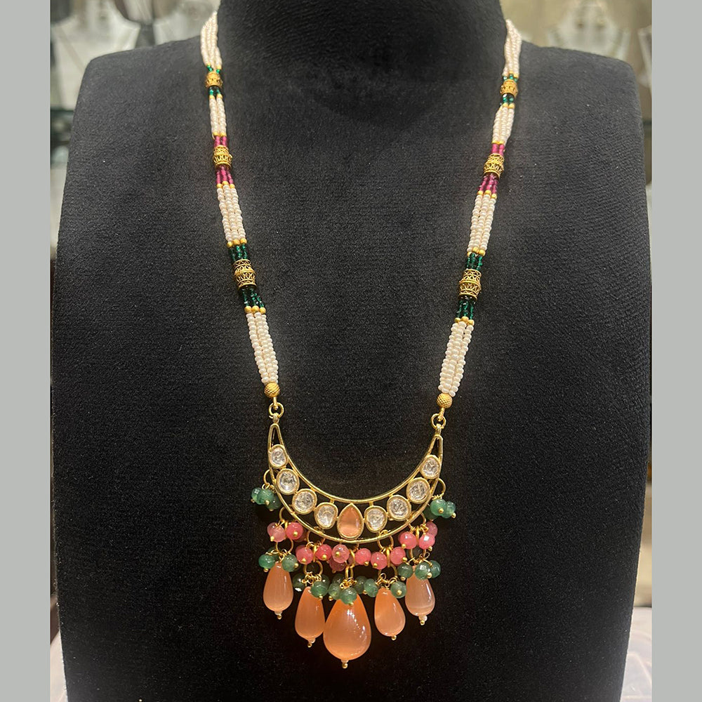 FS Collection Gold Plated Pearl Necklace Set