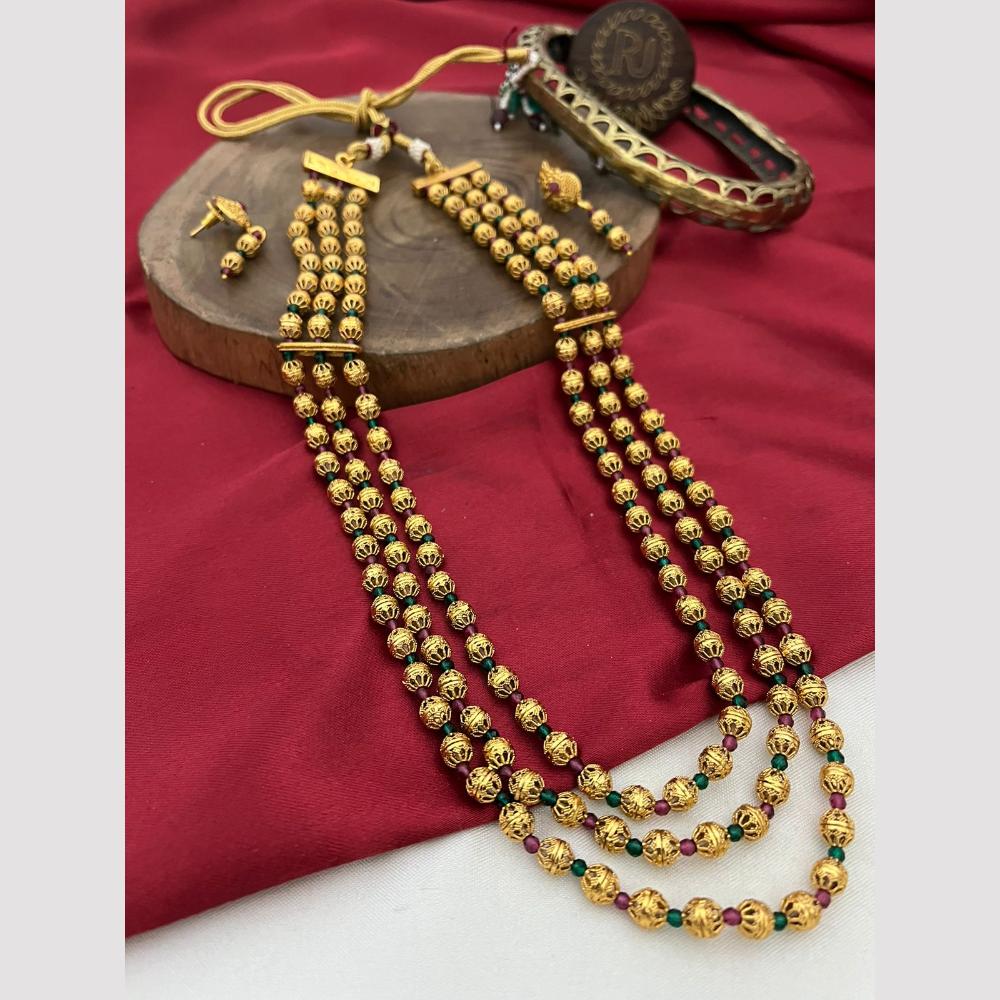 FS Collection Gold Plated Necklace Set