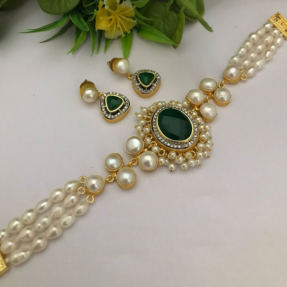 FS Collection Gold Plated Necklace Set