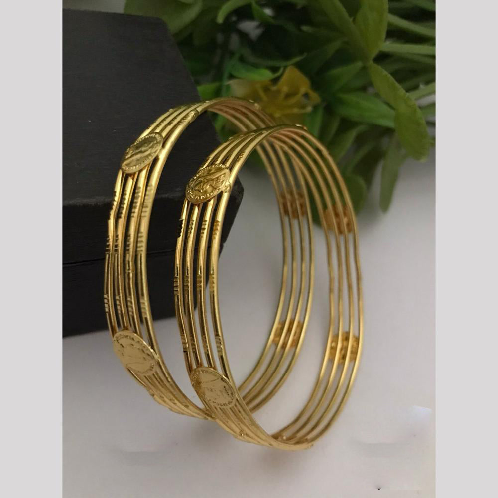 FS Collection Gold Plated Bangle Set