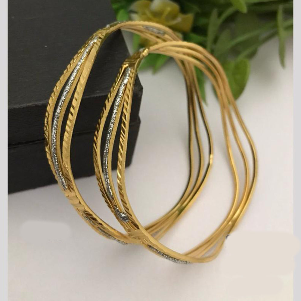 FS Collection Gold Plated Bangle Set
