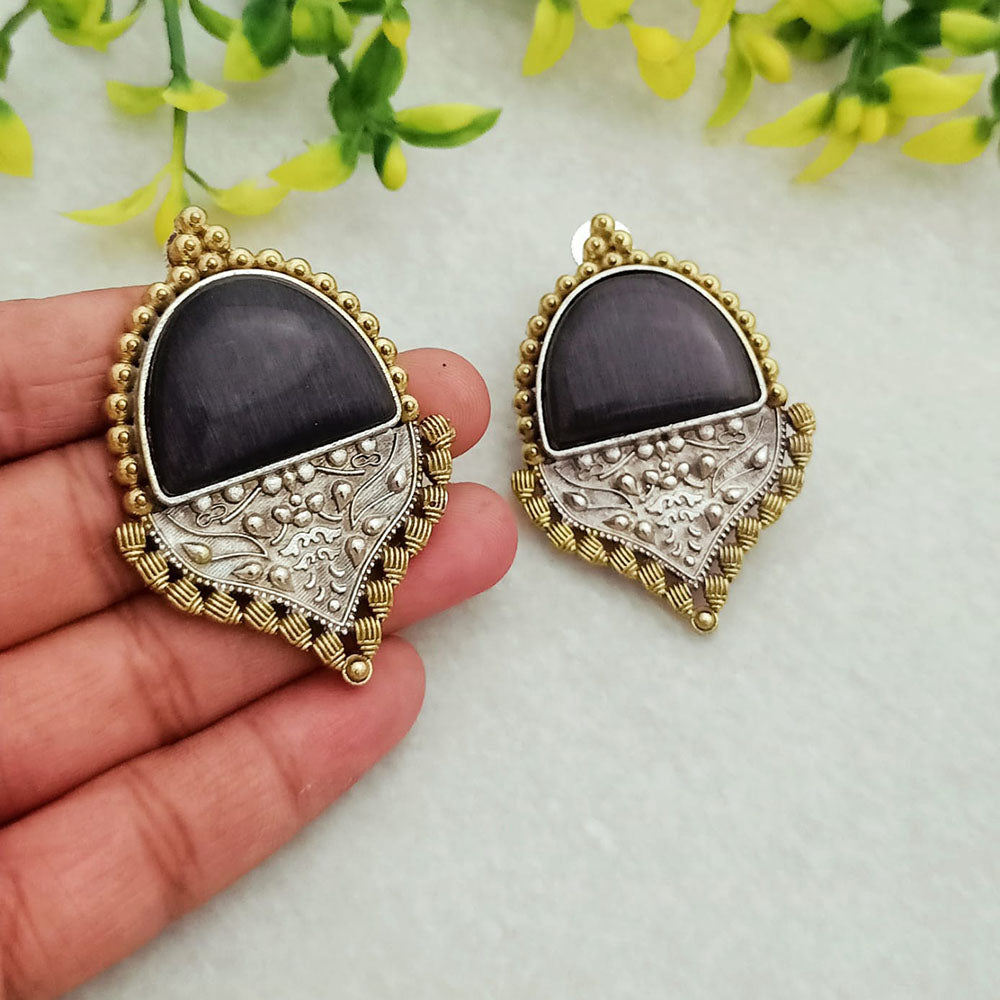 FS Collection Elegant Monalisa Stone Dangle Earrings for Traditional & Modern Looks