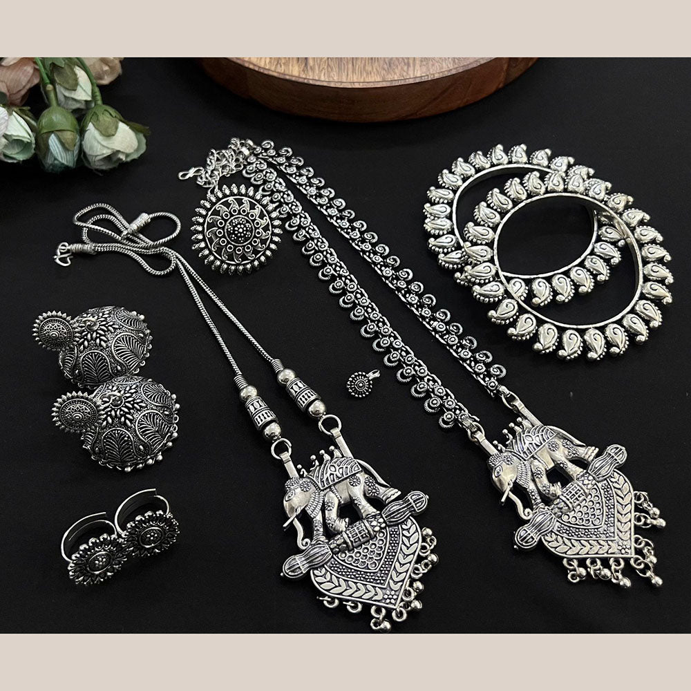 FS Collection Beautiful Oxidised Jewellery Combo Set For Navratri Occa