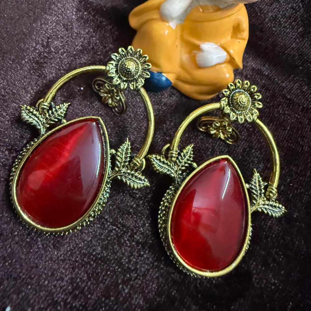 FS Collection Pota Stone Designer Dangler Earrings