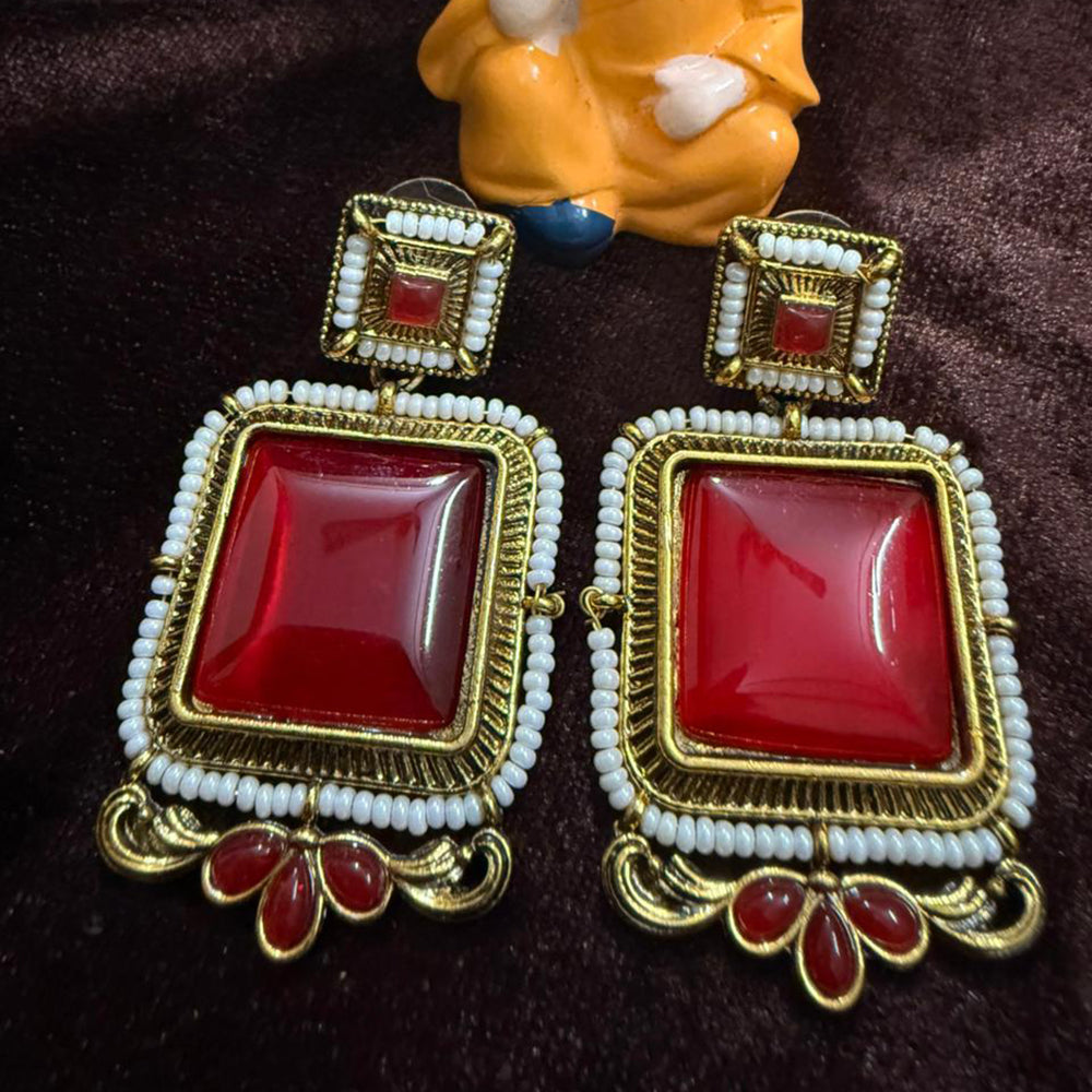 FS Collection Pota Stone Designer Dangler Earrings