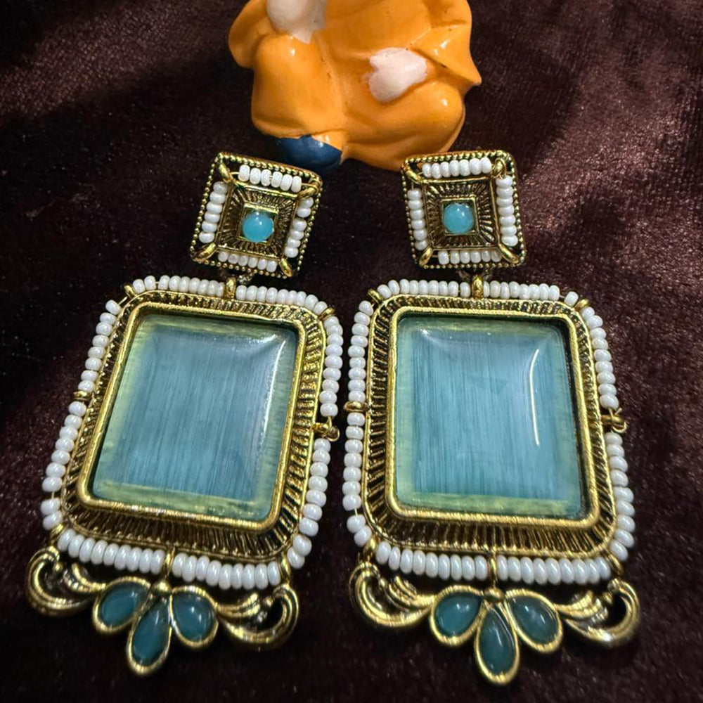 FS Collection Pota Stone Designer Dangler Earrings