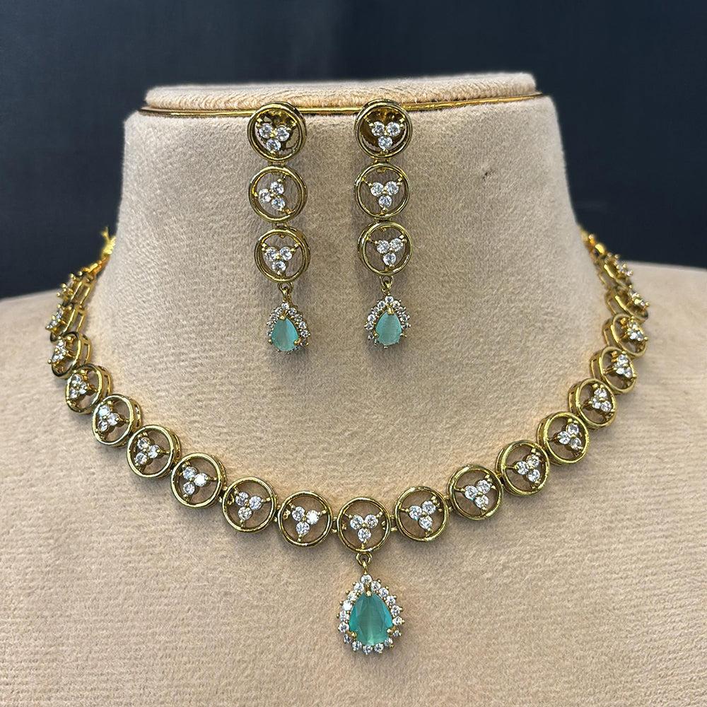 FS Collection Sparkling Austrian And Crystal Stone Elegance Necklace Set