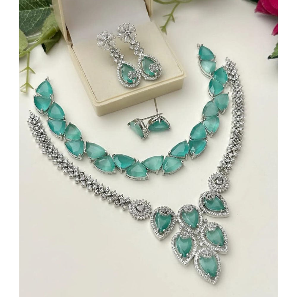 FS Collection Glamorous American Diamond Combo Set