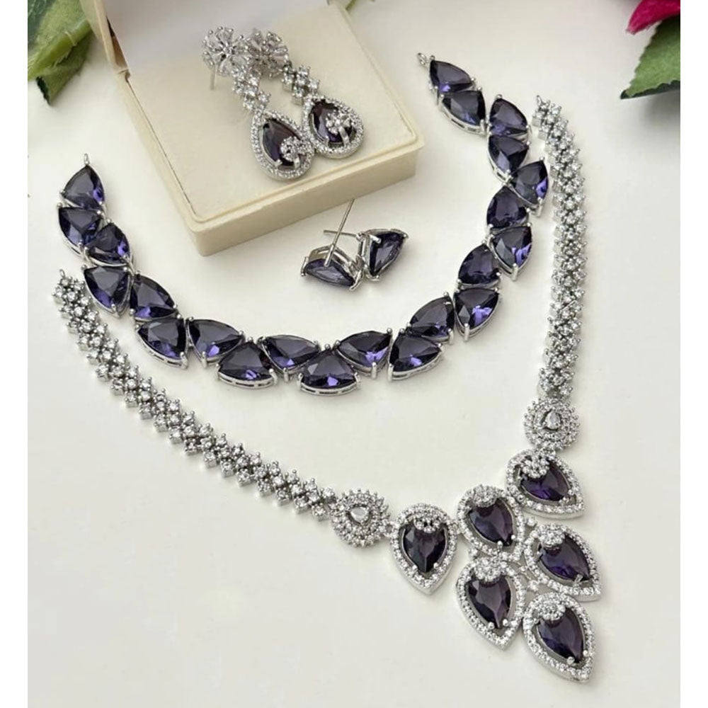 FS Collection Glamorous American Diamond Combo Set