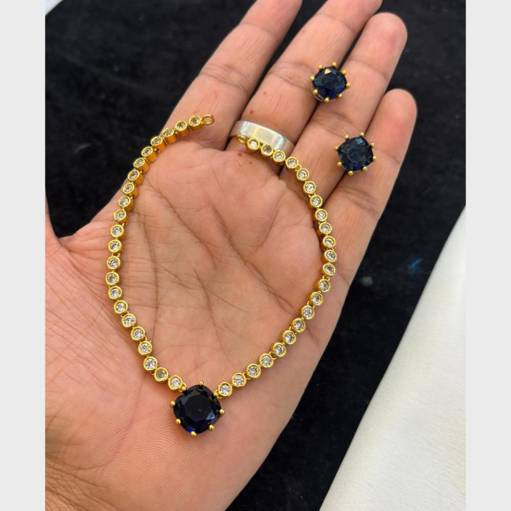 FS Collection Classic Crystal Stone And Austrian Stone Necklace Set