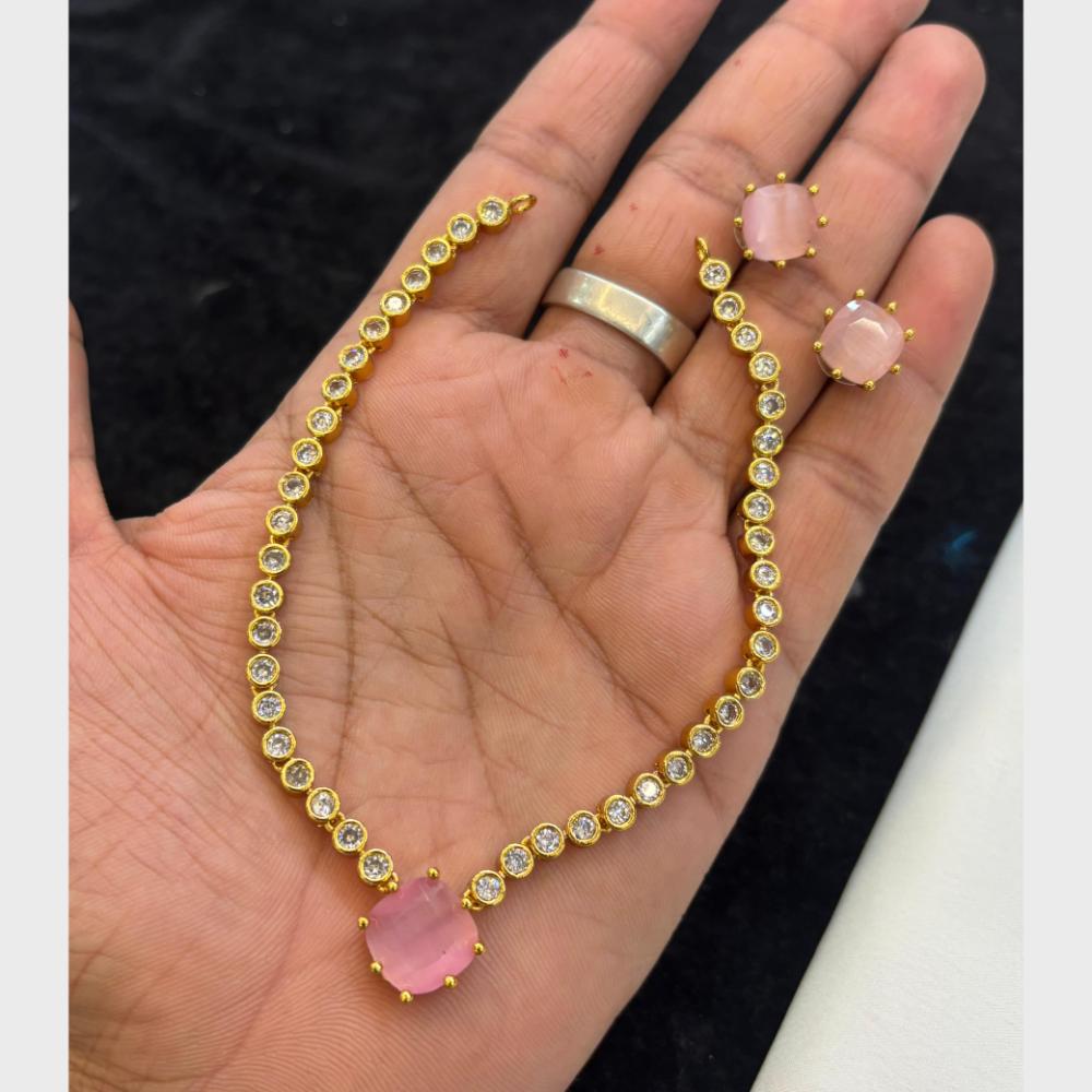 FS Collection Classic Crystal Stone And Austrian Stone Necklace Set