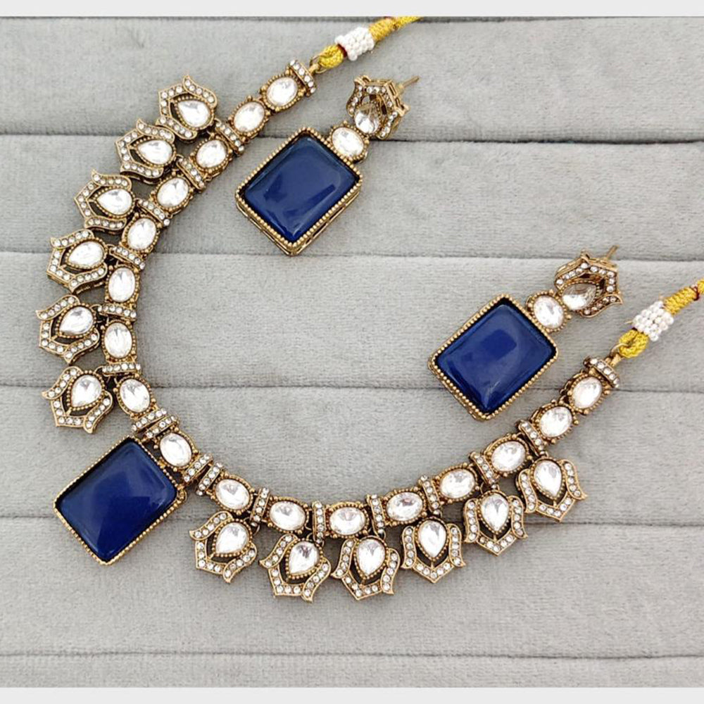 FS Collection Classic Pota Stone And Austrian Stone Necklace Set