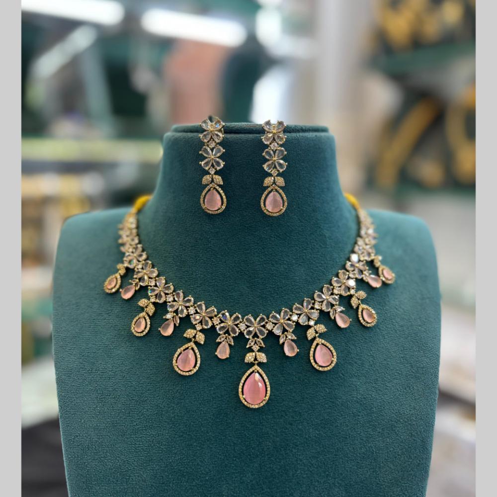 FS Collection Premium Austrian Stone And Crystal Stone Necklace Set