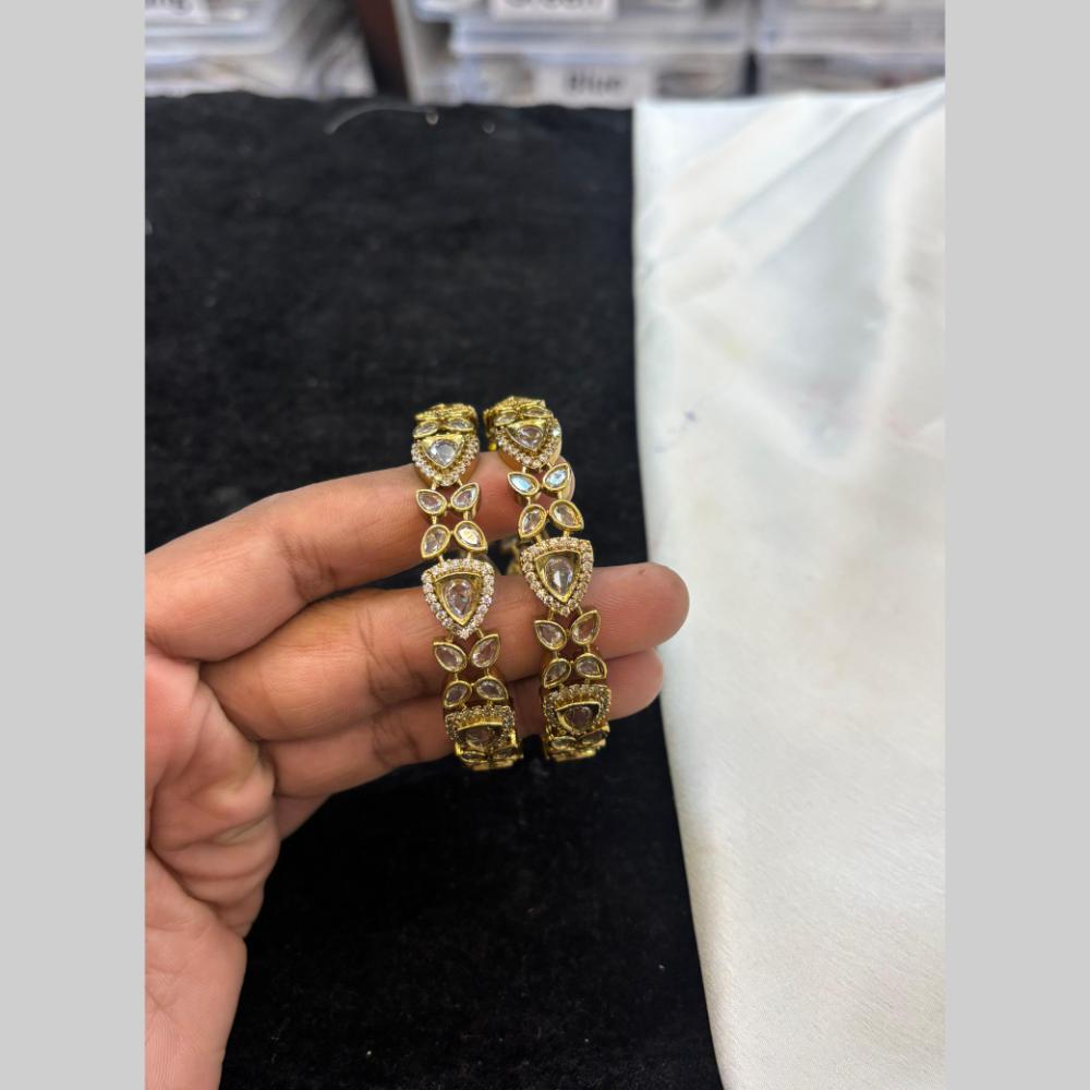 FS Collection Premium Austrian Stone And Crystal Stone Bangles Set