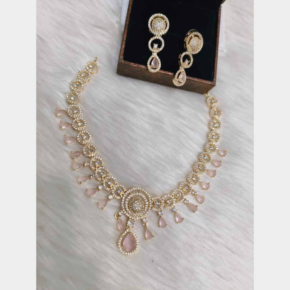 FS Collection Exclusive American Diamond Necklace Set