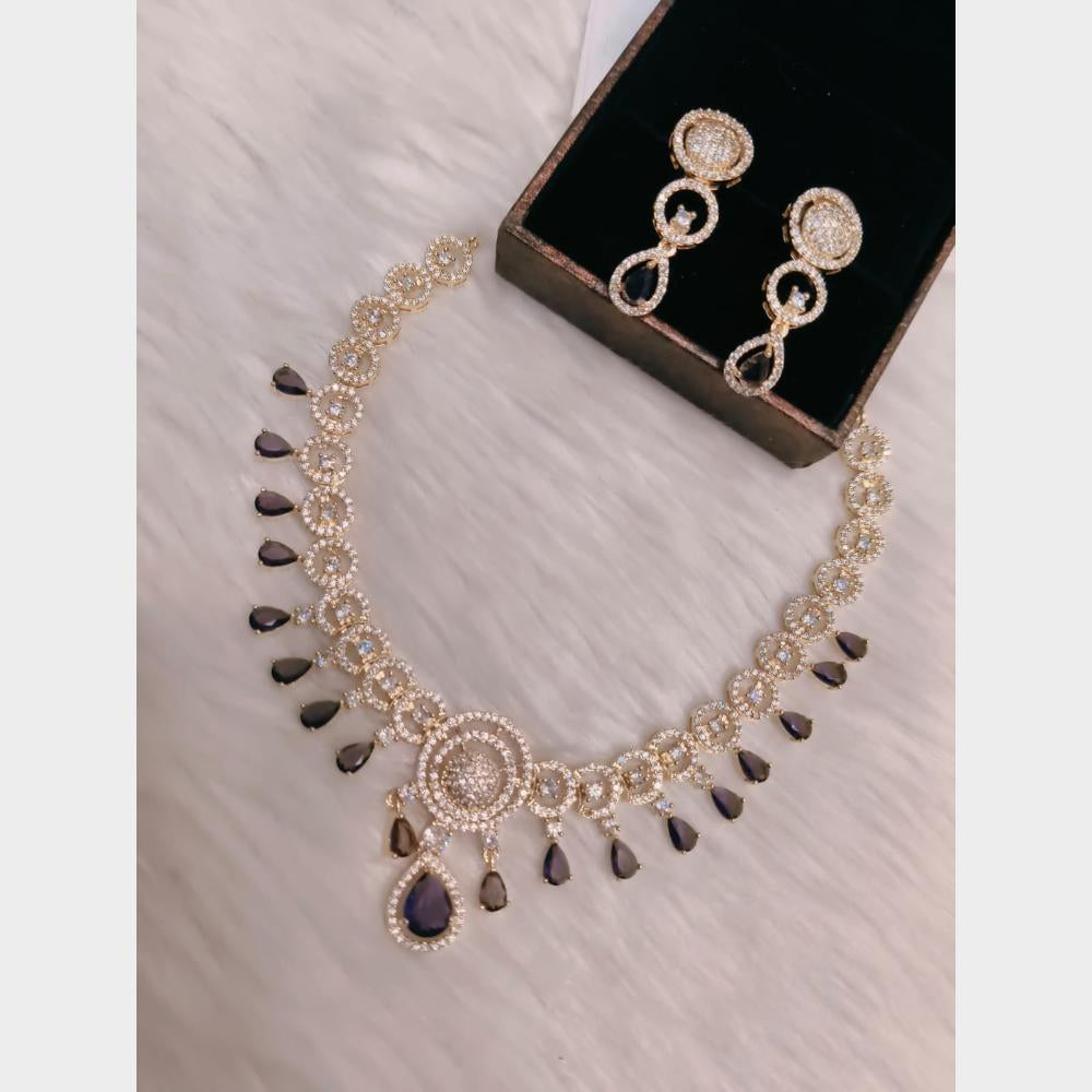 FS Collection Exclusive American Diamond Necklace Set