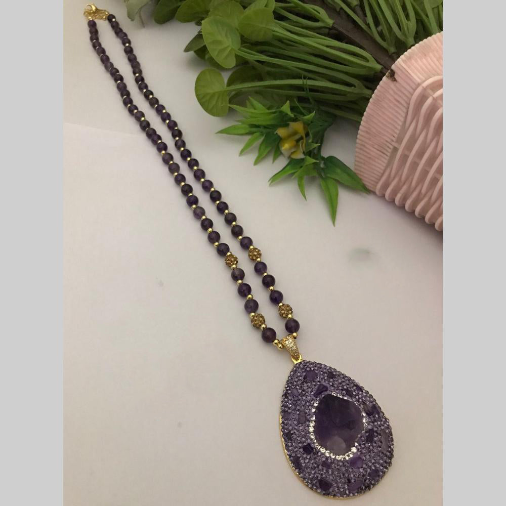 FS Collection Designer Pota Stone And Beaded Long Necklace