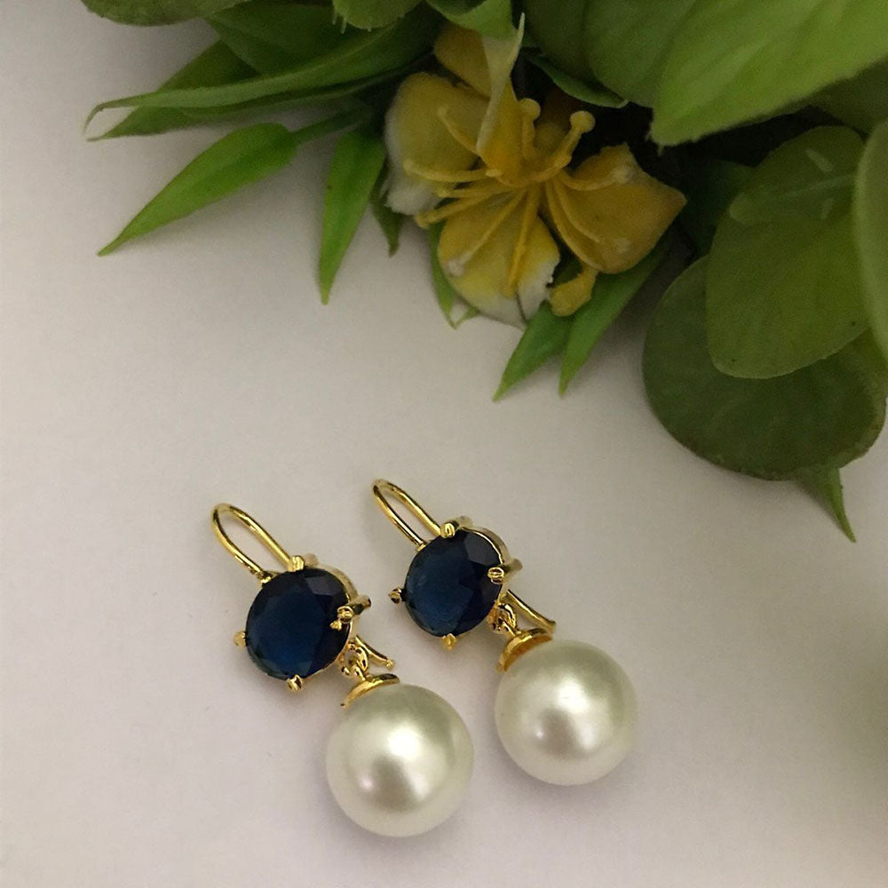 FS Collection Crystal Stone Designer Hook Earrings
