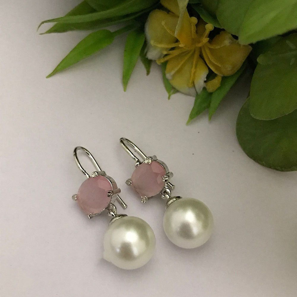 FS Collection Crystal Stone Designer Hook Earrings
