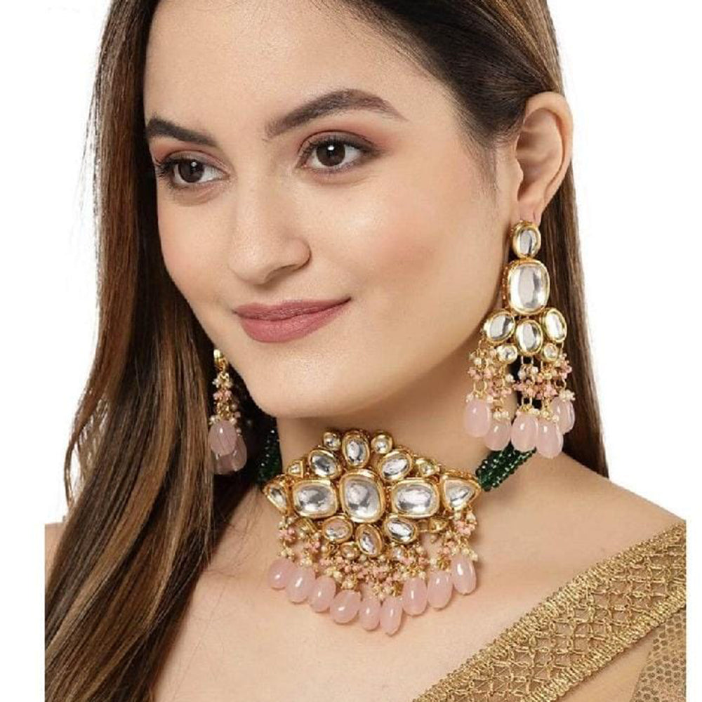 FS Collection Premium Crystal Stone Necklace Set for Women