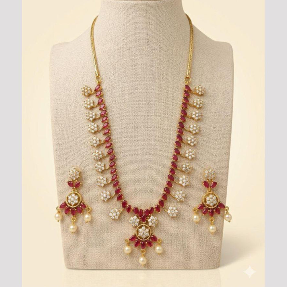 FS Collection Pota Stone And Beads Long Necklace Set
