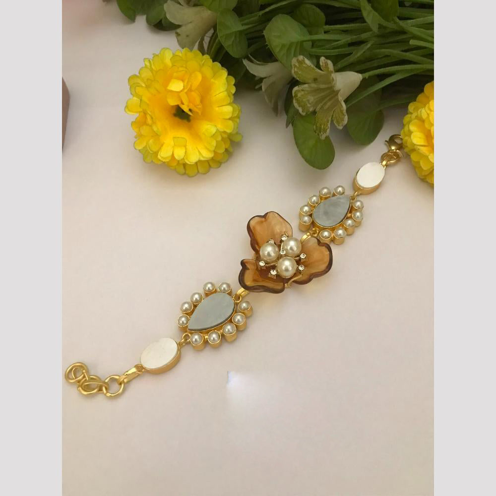 FS Collection Pearls Floral Bracalet