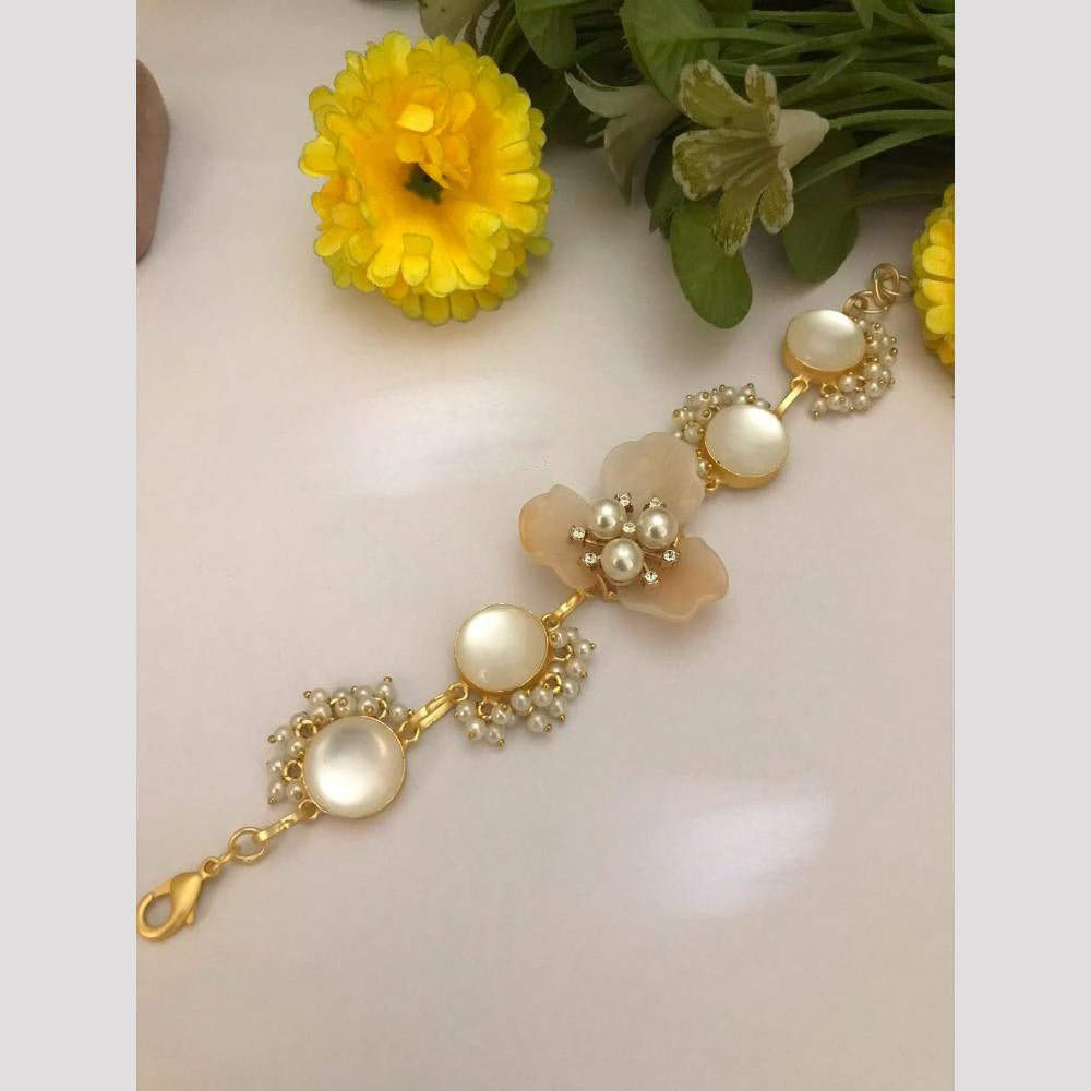 FS Collection Pearls Floral Bracalet