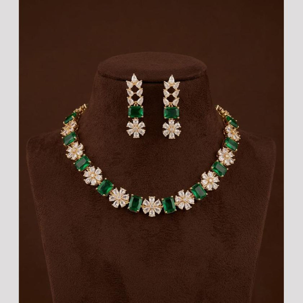FS Collection Dazzling American Diamond Necklace Set