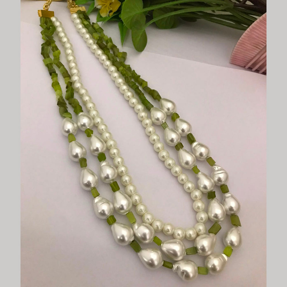 FS Collection Unique Pearl And Beaded Necklace for Traditional Wear