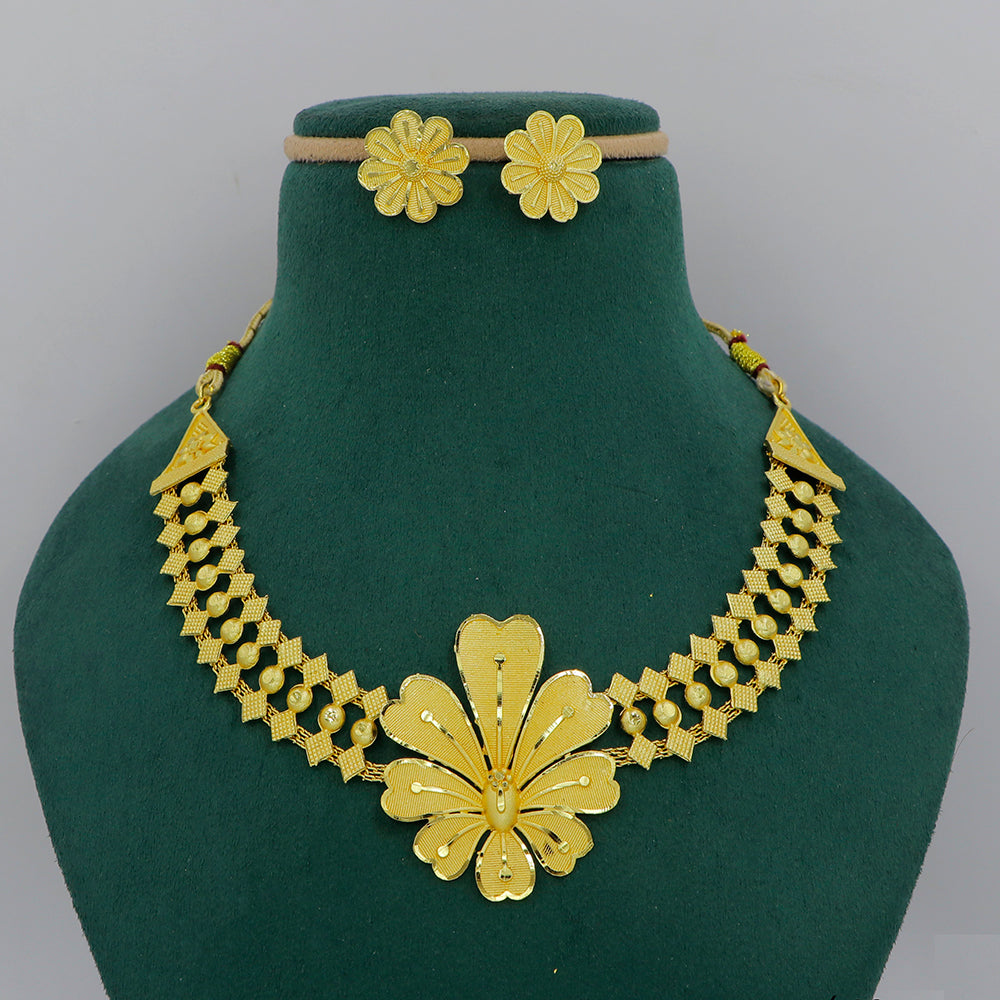 Mahavir Dye Gold Plated Necklace Set