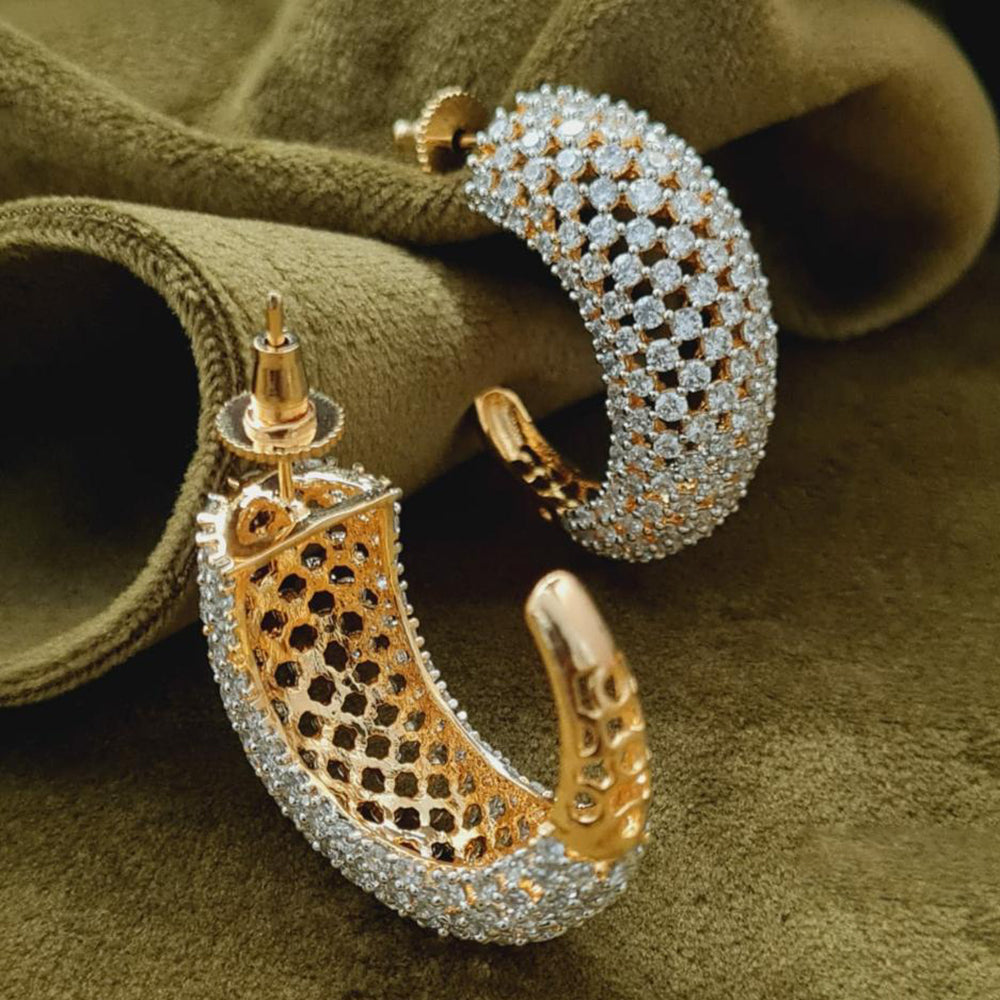 Vivah Creation Gold Plated Austrian Stone Stud Earrings