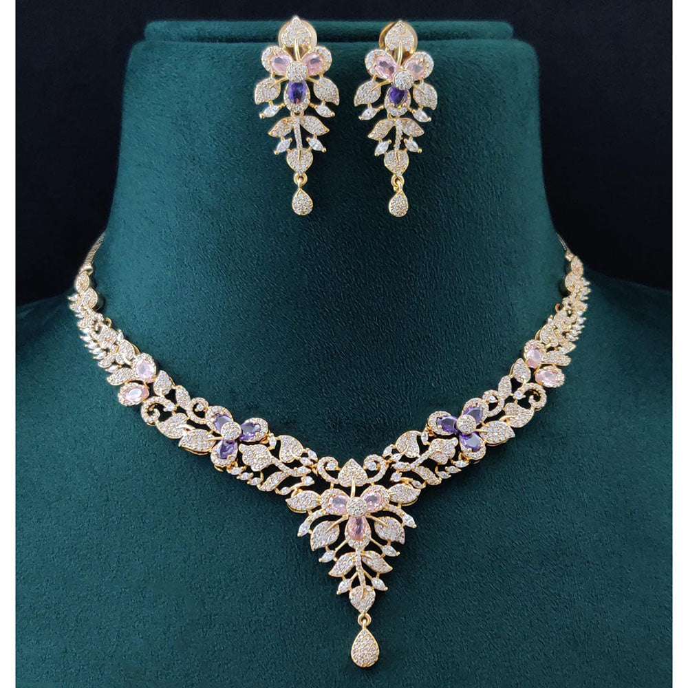 Vivah Creations Luxury Look American Diamond Set for Girls