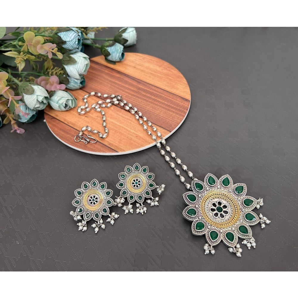 Akruti Collection 2Tone Plated Long Necklace Set