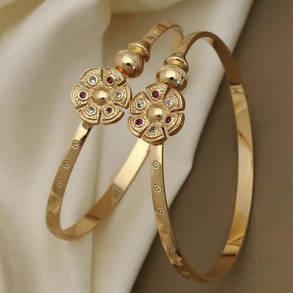Akruti Collection Gold Plated Pota Stone Adjustable Bracelet