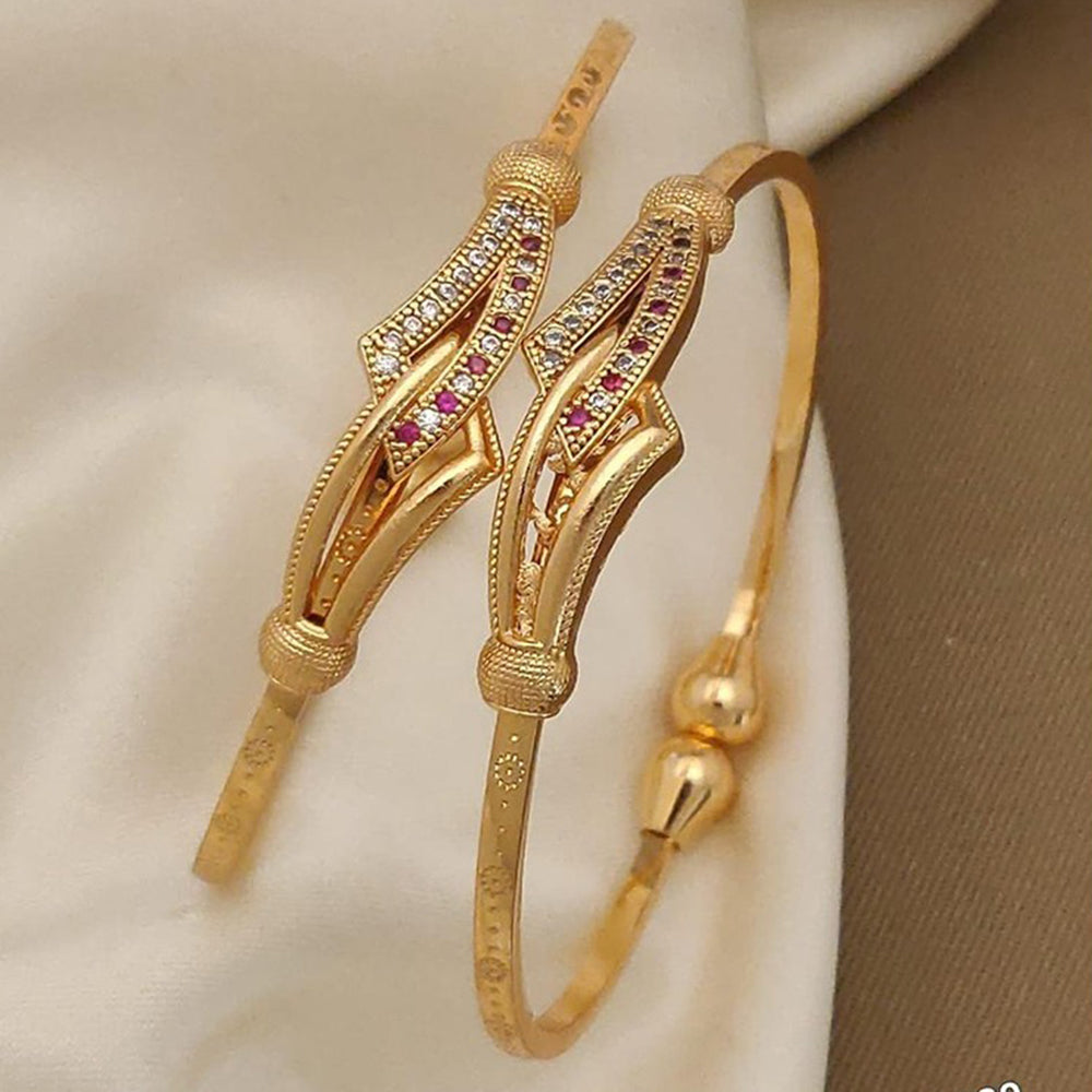 Akruti Collection Gold Plated Austrian Stone Adjustable Bracelet