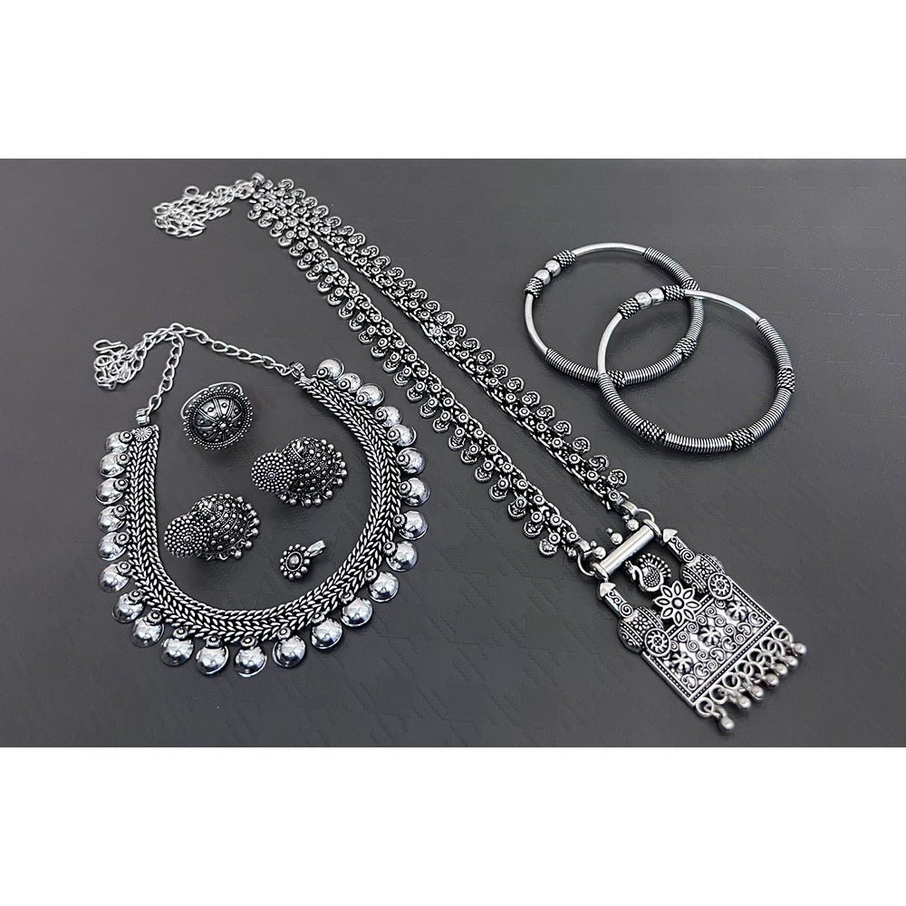 Akruti Collection Oxidised Plated Jewellery Combo – JewelEMarket