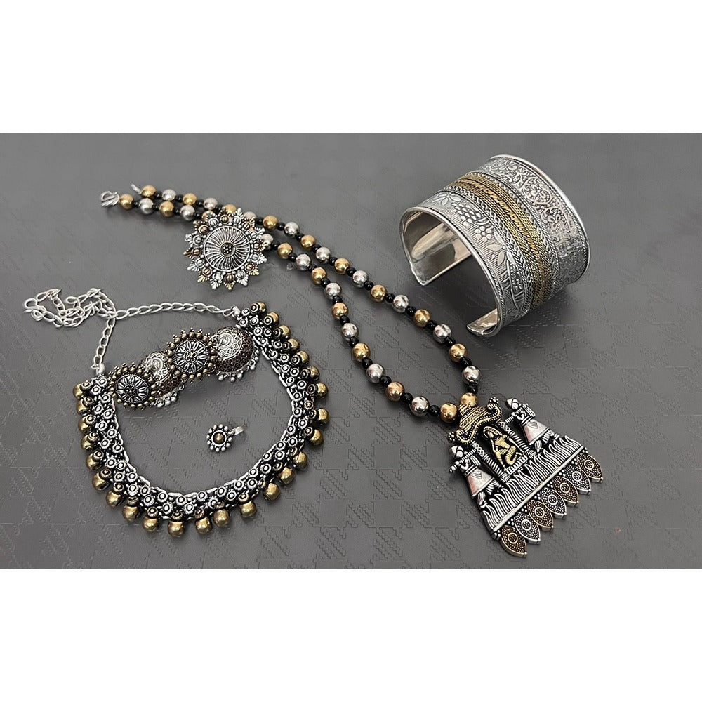 Akruti Collection 2Tone Plated Jewellery Combo