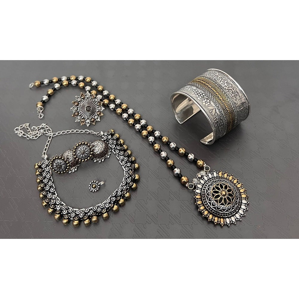 Akruti Collection 2Tone Plated Jewellery Combo