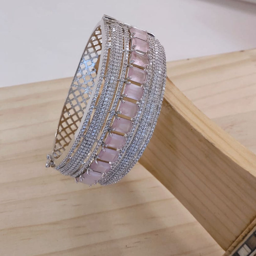 Akruti Collection Silver Plated AD Adjustable Bracelet