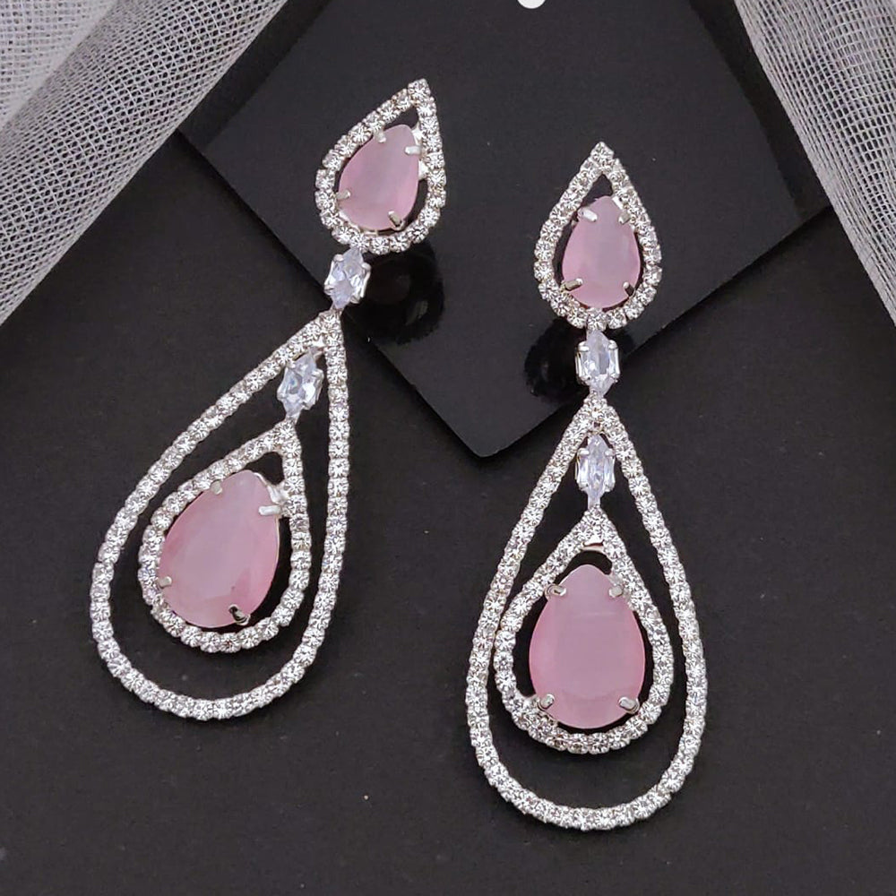 Akruti Collection Sparkling AD Dangler Earrings | Festive & Ethnic Wear