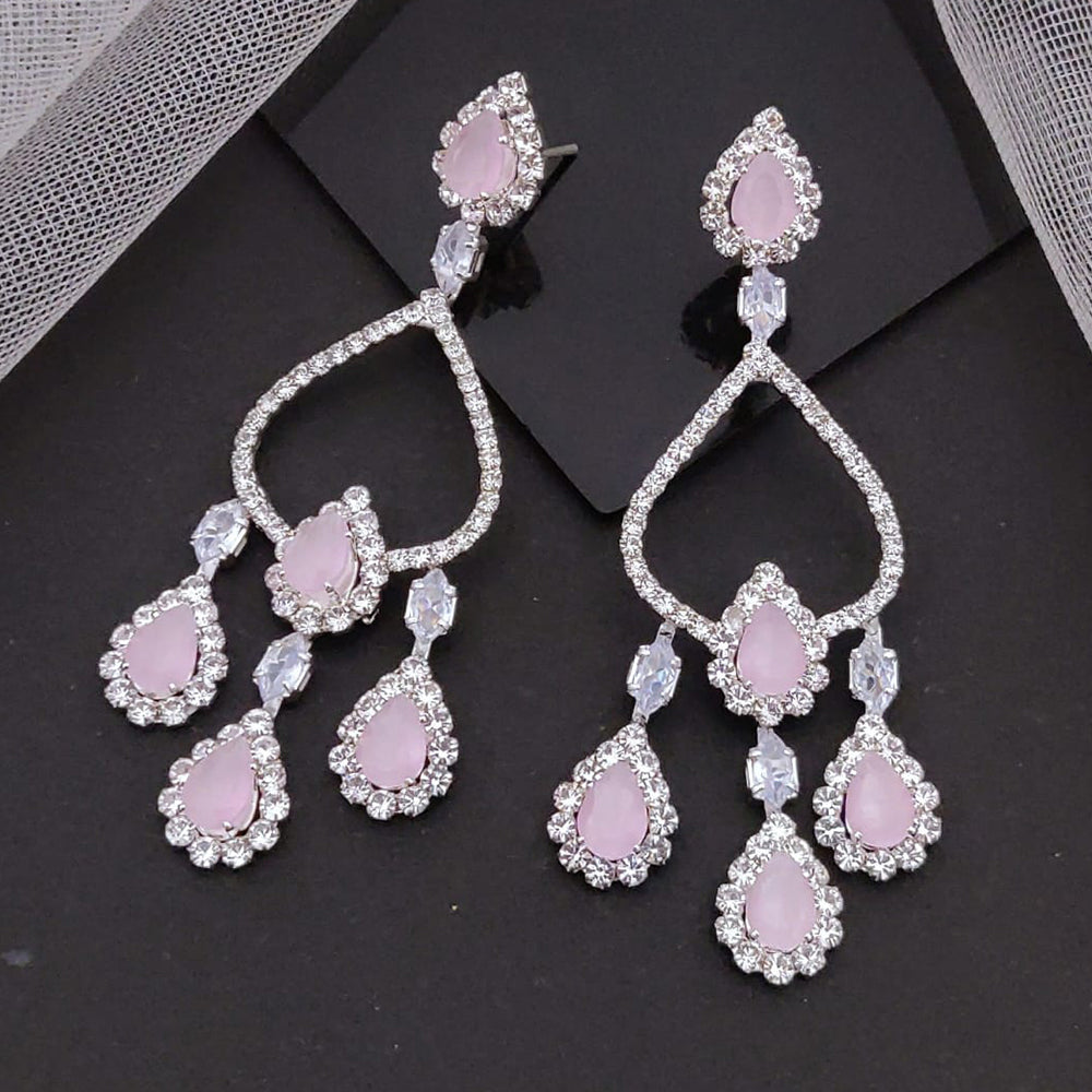 Akruti Collection Sparkling AD Dangler Earrings | Festive & Ethnic Wear